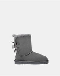 EVERAU - EverAU Ugg Short Back Bow Sheepskin Upper UGG Boots