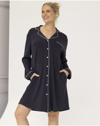 Angel Maternity - Lara Mama Hospital Long Sleeve Nightie