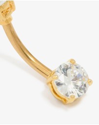Lovisa - Gold Plated Titanium Cubic Zirconia Mini & Medium Belly Bar