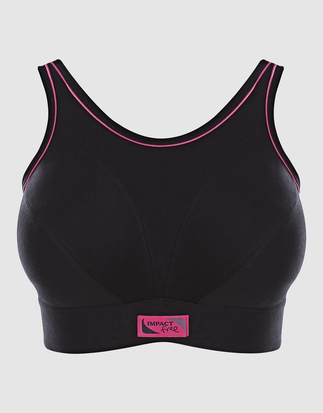 Royce Lingerie - Impact Free 100% Cotton High Neck Wirefree Sport Bra