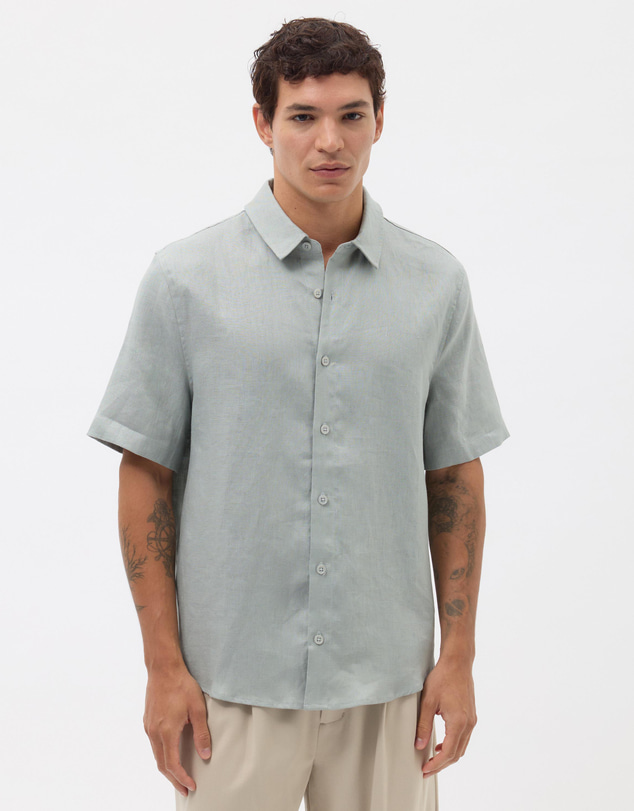 AERE - Euro Resort Linen Ss Shirt