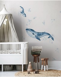 Olive et Oriel - Whales & Bubbles Decal Set