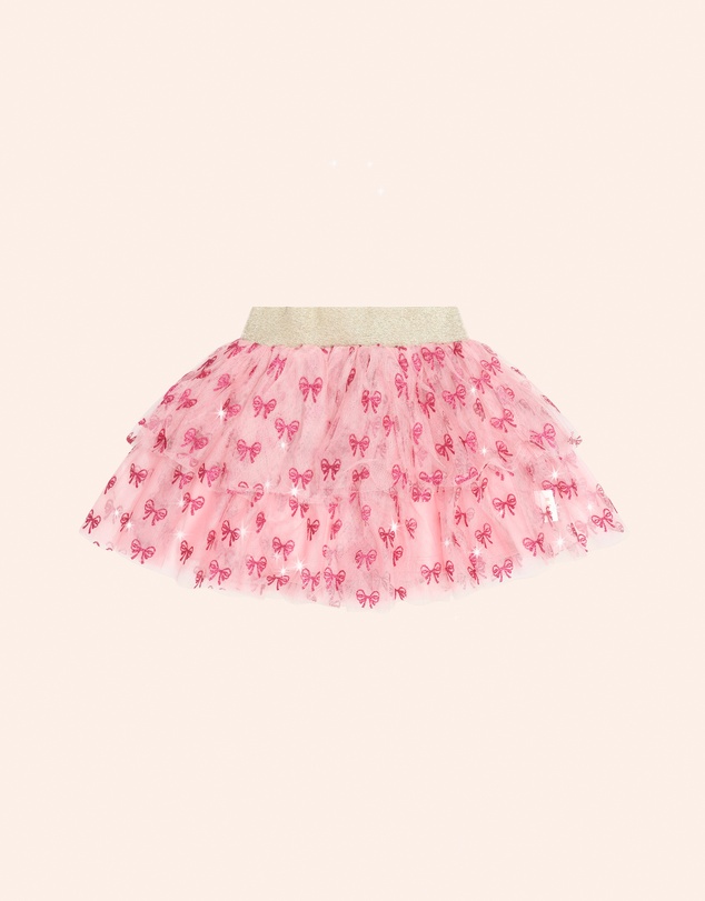 Huxbaby - Glitter Bow Tiered Skirt - Babies-Teens