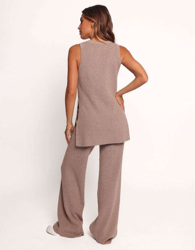 Petal & Pup - Ellory Knitted Pant Set - Taupe Marle