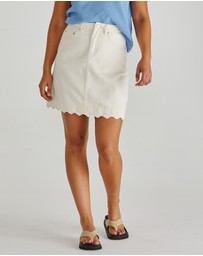 Sass - Vale Scalloped Denim Skirt