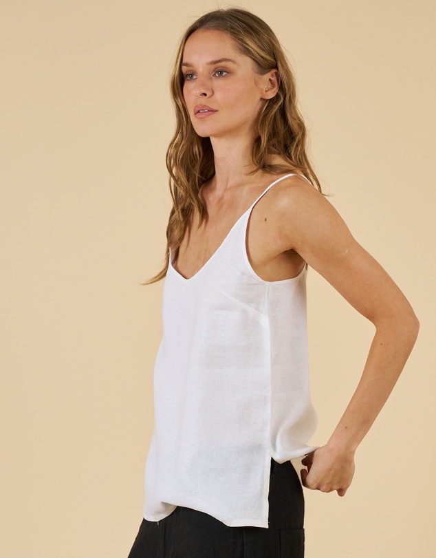 CAMIXA - CAMI-V linen Camisole Top