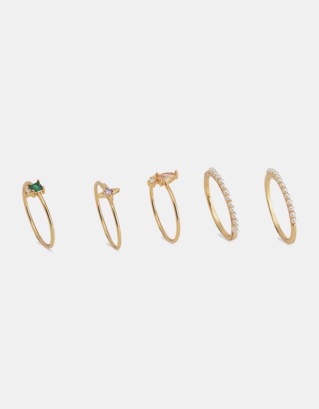 ALDO - Comfort Multipack Gold Plated Delicate Rings