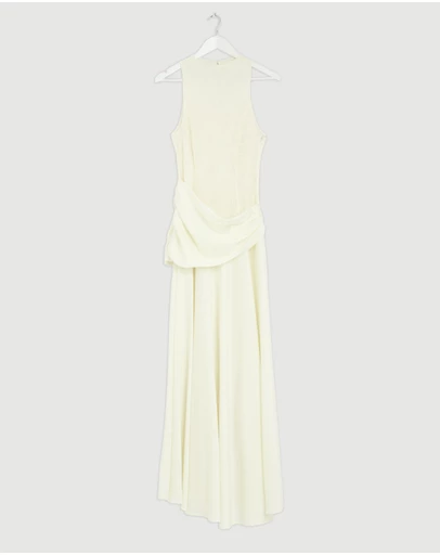 Revibe - Repaired CHANCERY Layla High Neck Lace Panelled Maxi Dress - AU 10