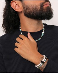 Kuzzoi - ICONIC EXCLUSIVE - Jewelry Set Glass Bead Set with Shell Core Pearls in 925 Sterling Silver