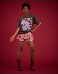 KINGA CSILLA - Kamala Block Print Fae Frill Skort