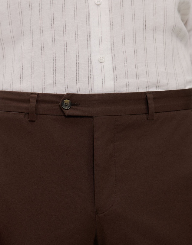 Trenery - Cotton Twill Trouser in Coffee