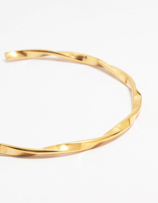 Lovisa - Waterproof Gold Plated Stainless Steel Twisted Wrist Cuff