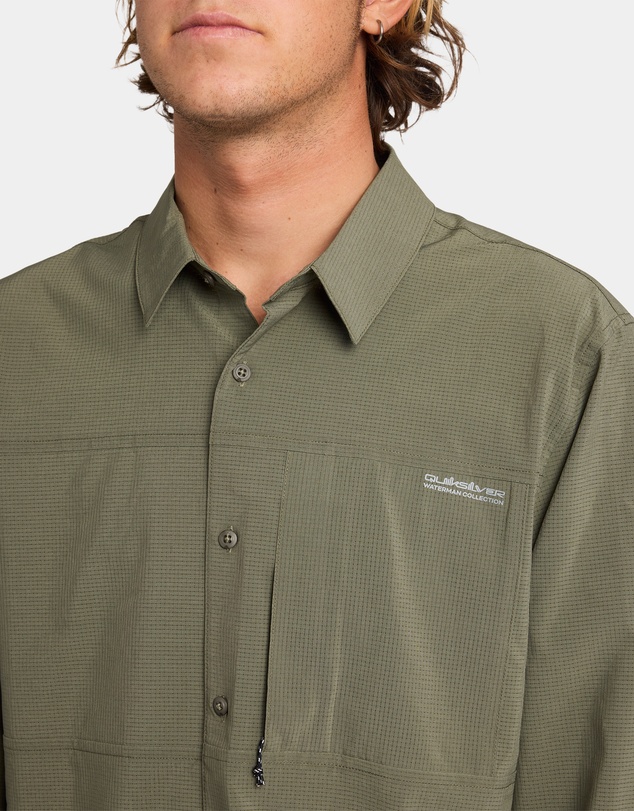 Quiksilver - Mens Longline Performance Long Sleeve Shirt