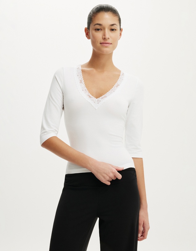 Cotton On - Eva Lace 3/4 Top