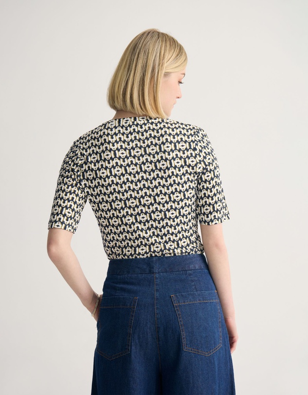 Oxford - Imogen Printed Jersey Top