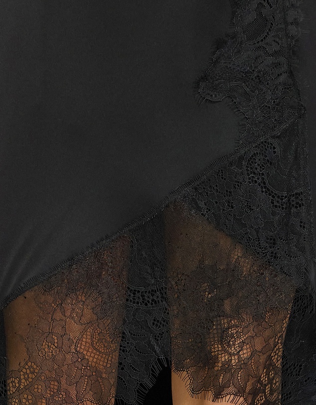 Belle & Bloom - Soft Temptation Lace Trim Wrap Dress