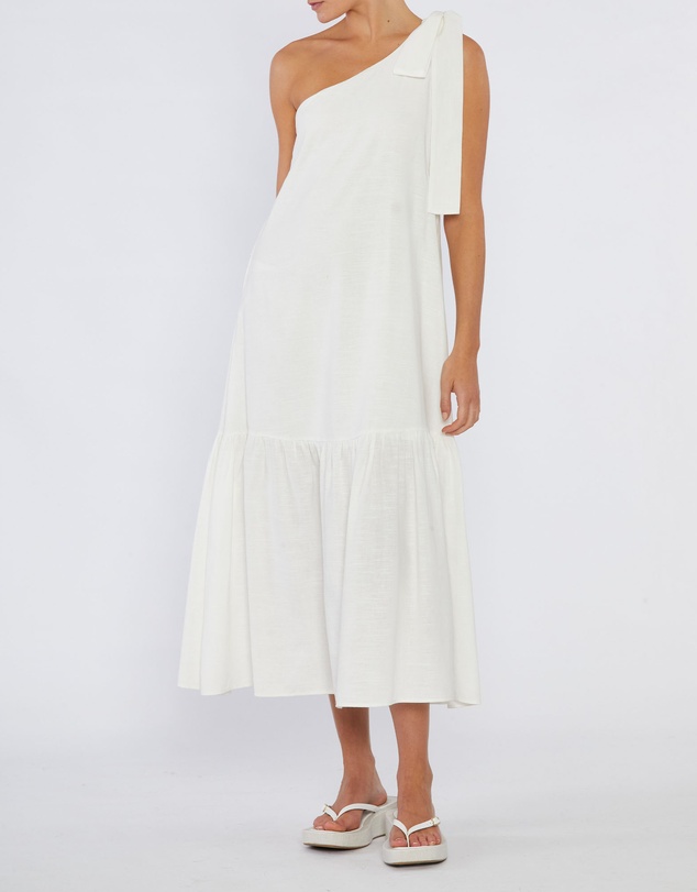 Amelius - Aruba Linen One Shoulder Dress