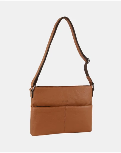 Milleni - Milleni Ladies Genuine Leather Square Cross-Body Bag