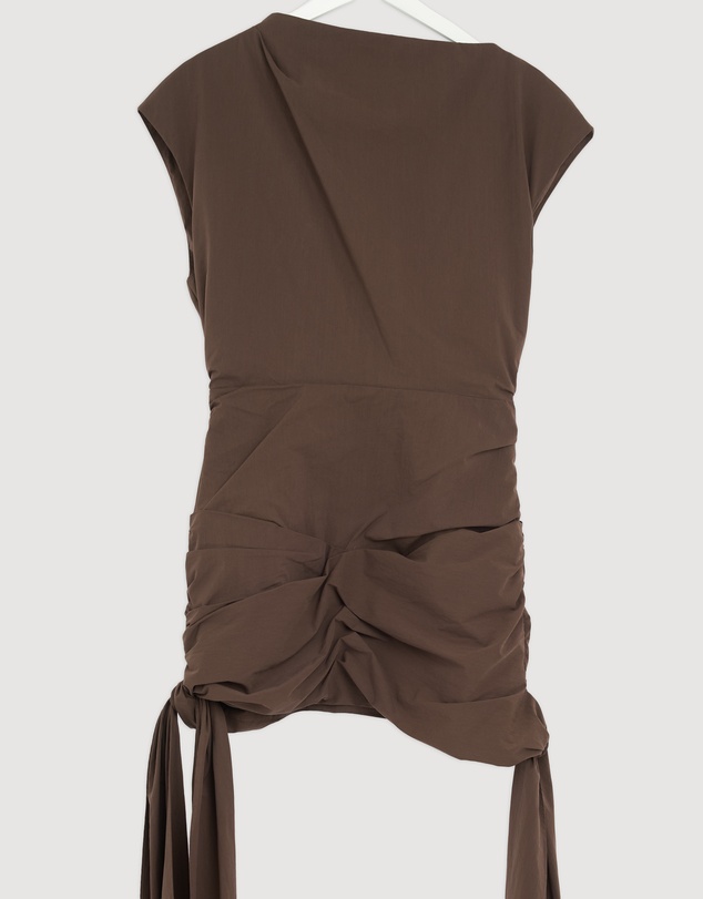 Revibe - Repaired Shona Joy Campbell Draped Tie Mini Dress - AU 12