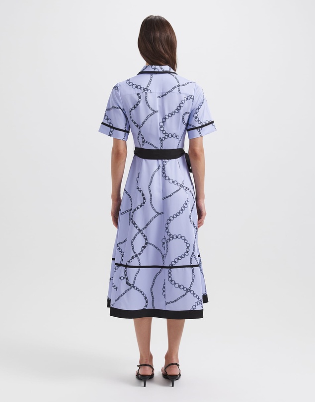 SABA - Chain Twill Belted Midi Dress