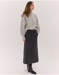 Cloth & Co. - The Long Denim Skirt | Carbon