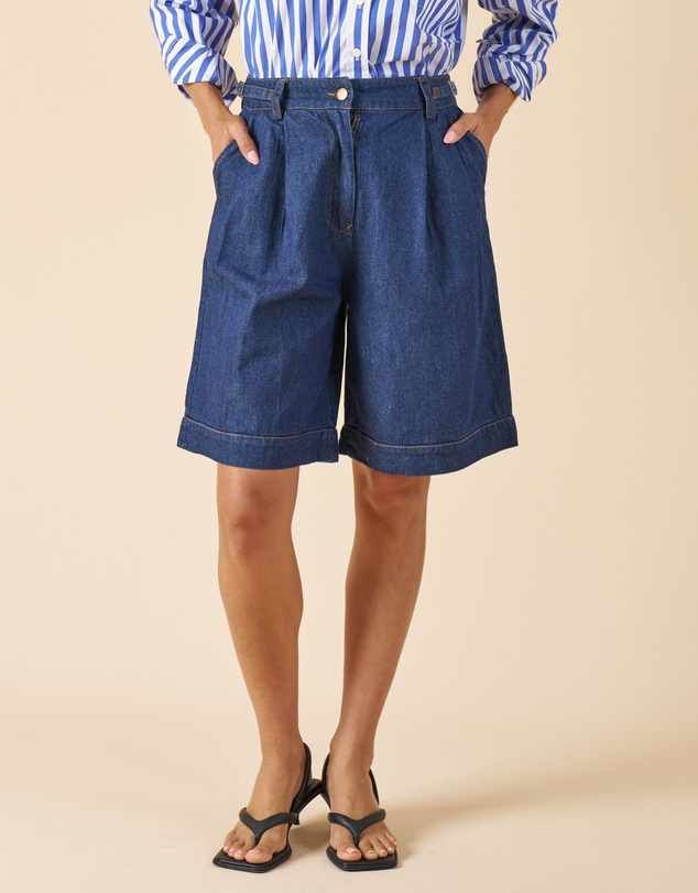 CAMIXA - Bermuda Linen Denim Shorts Jorts
