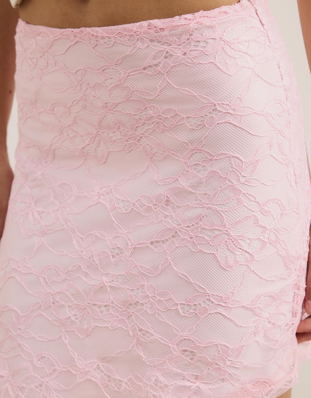 Atmos&Here - Fia Lace Draped Asymmetric Skirt