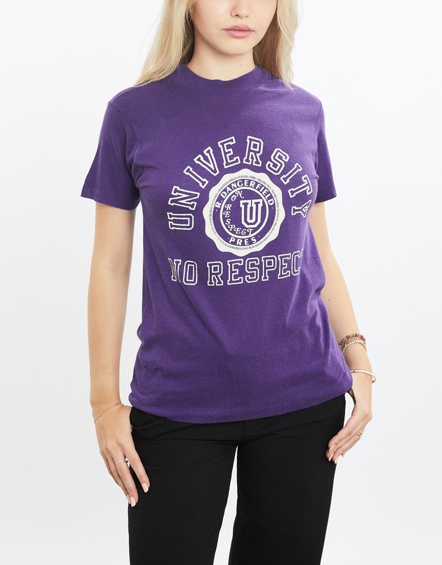 Vintage by The Real Deal - Pre Loved - Vintage 80s University No Respect Tee