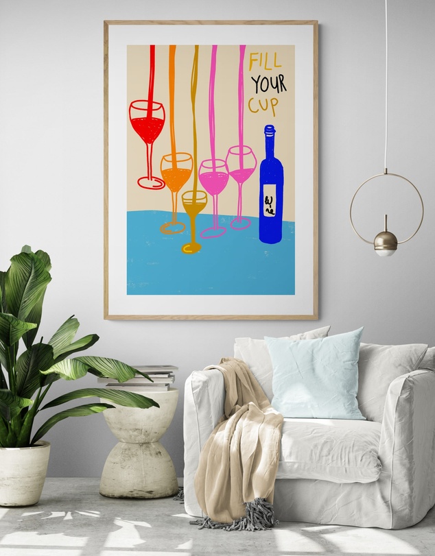 Inka Arthouse - Fill Your Cup Art Print by Paige Byrne