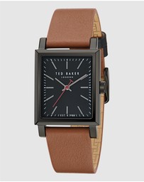 Ted Baker - Jaareth IP Black Tan Leather Watch