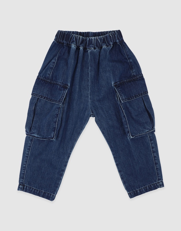 Fox & Finch - Indigo Cargo Pull On Jeans 3-7 Yrs