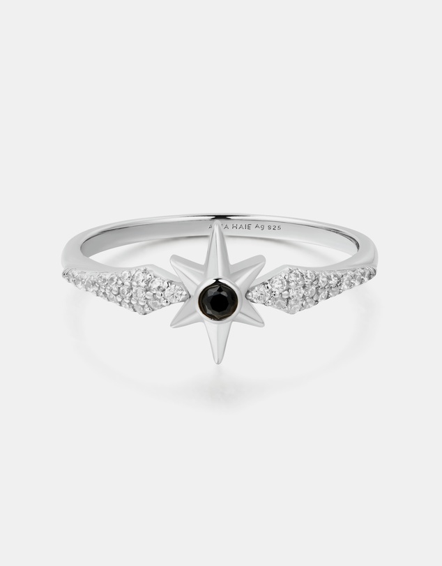 Ania Haie - Ania Haie Silver Black Onyx Star Ring