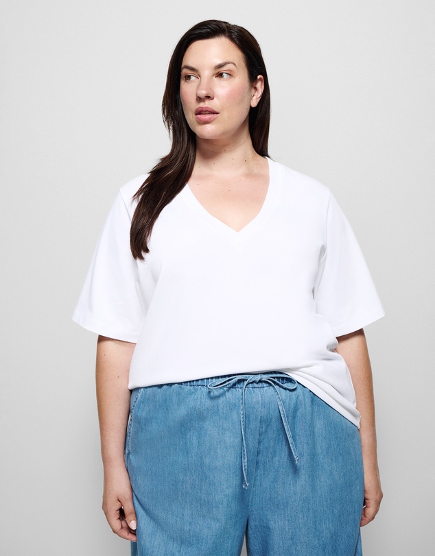 Commonry - Cotton V Neck T Shirt