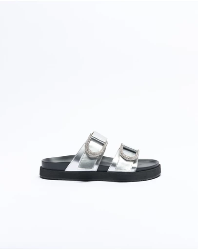 Walnut Melbourne - Mint Leather Slide