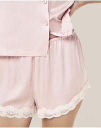 Papinelle - Annabelle Satin Lace Boxer PJ Set