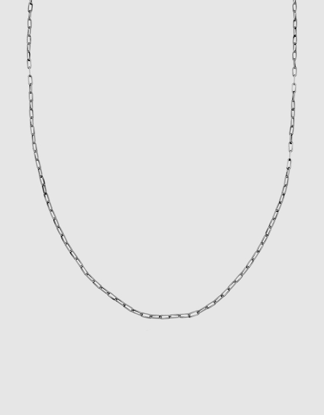 Haze & Glory - ICONIC EXCLUSIVE - Necklace Unisex Long Link Chain 925 Sterling Silver Oxidized