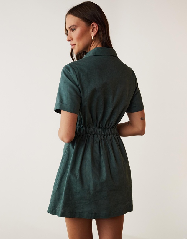 Atmos&Here - Lori Linen Blend Shirt Dress