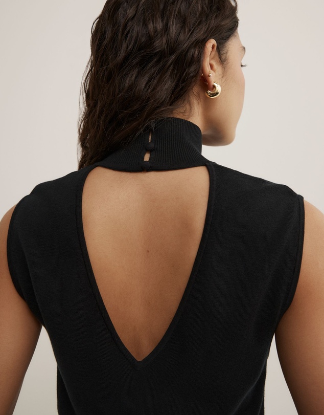 Witchery - High Neck Open Back Knit