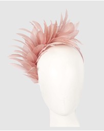 Max Alexander - Modern Dusty Pink Racing Fascinator