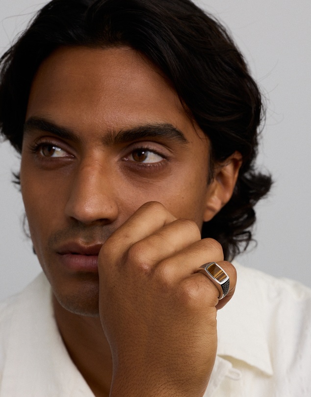 Michael Hill - Tiger Eye Signet Ring in Sterling Silver
