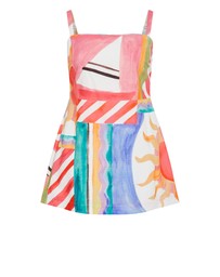 City Chic - Plus size Jess Sunlit Print Mini Dress - peachy pink