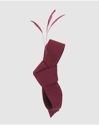 Max Alexander - Felt Burgundy Bow Fascinator