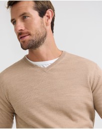 Oxford - Basic V-Neck Pure Wool Pullover