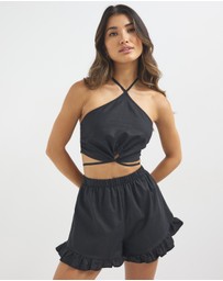 Dazie - Playful Ties Halter Top