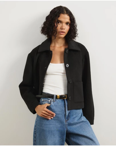 Atmos&Here - Joy Wool Blend Cropped Jacket