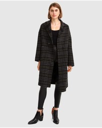 Belle & Bloom - Publisher Double-Breasted Wool Blend Coat
