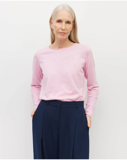JH Lounge - JHL Crew L/S T (Fine Cotton Cashmere) Candy Marle