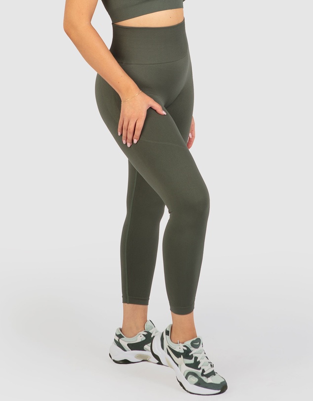 B Free Intimate Apparel - Double Racer Padded Sports Bra & High Waist Full Length Leggings Set