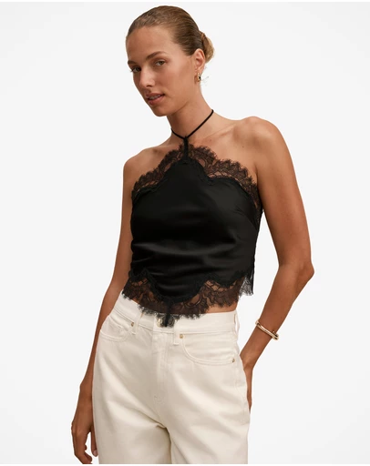 Forever New - Jovie Halter Neck Lace Top