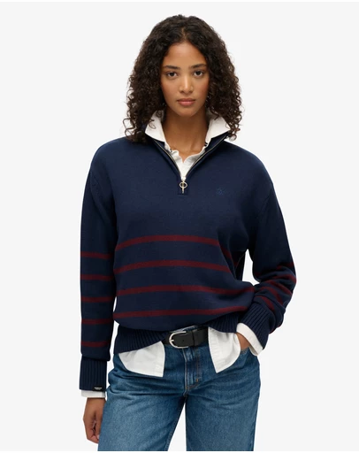 Superdry - Cotton Half Zip Knit